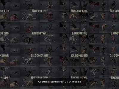 All Beasts Bundle Part 2 3D Model Pack