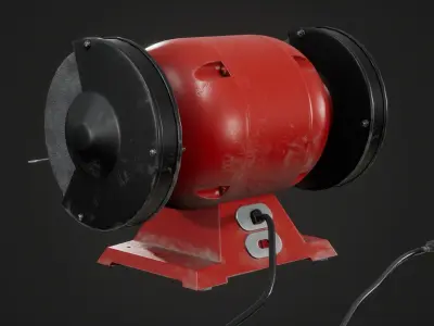 Bench grinder  Low-poly 3D model