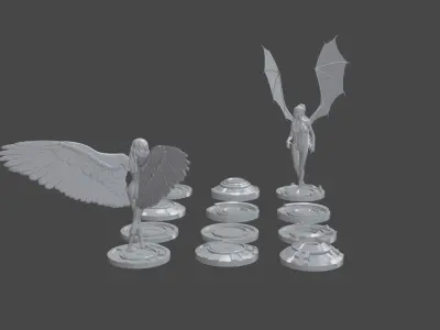 Mech HUD COMPONENTS KITBASH  display stand base Low-poly 3D model