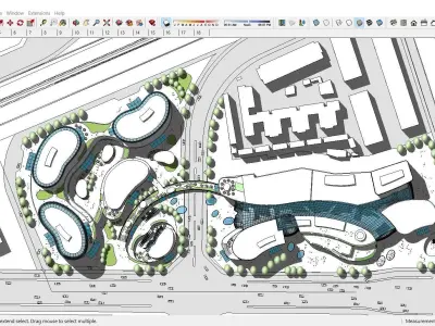Sketchup Commercial Complex M9 3D model