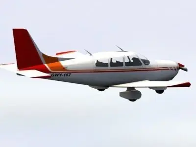 Piper Cherokee Light Aircraft Low-poly 3D model
