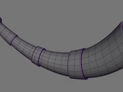 Rustic Horn  Low-poly 3D model