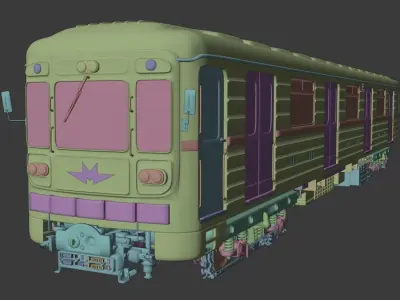 Kyiv Subway train 3D model