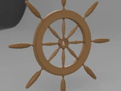 Ship wheel 1 3D model