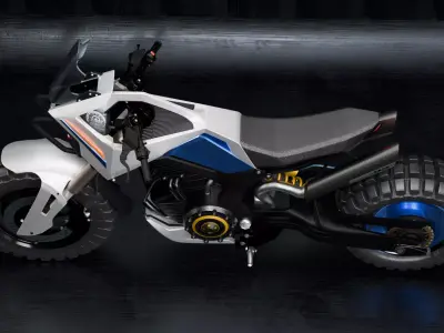 Futuristic Electric Dirt Bike 3D model purchase