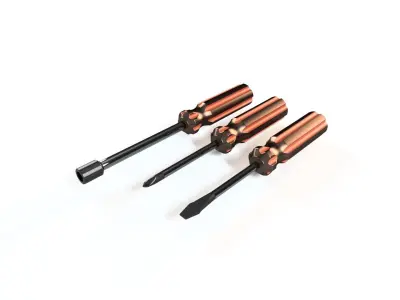 SCREW SCREW KIT MODEL Low-poly 3D model