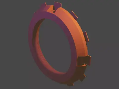 Lock Nut And Lock Waher 3D model