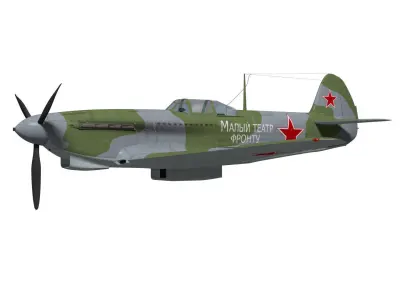 yakovlev yak-9d 3D model purchase