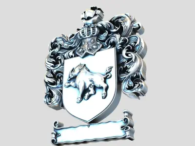 COAT OF ARMS BOAR 3D print model