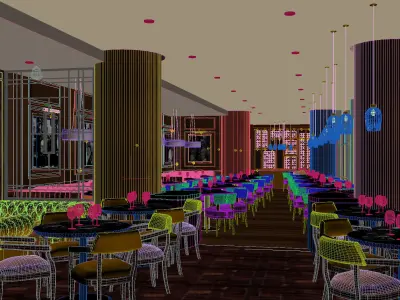 3D IFCAnt project Restaurant 3D model 3D model