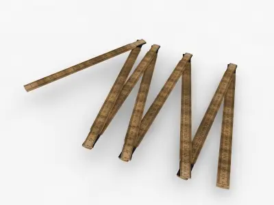Folding ruler 3D model