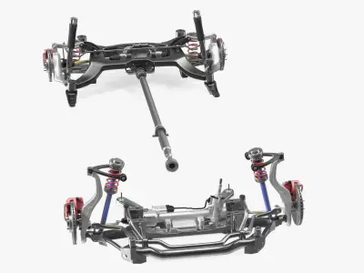 Car Suspension Assembly 3D model