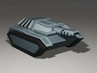 Sci Fi Tank Low-poly 3D model