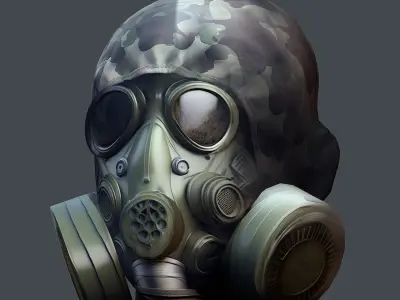 Helmet 3d model military combat Military Low-poly Low-poly 3D model 31
