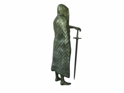 Medieval Statue Low-poly 3D model