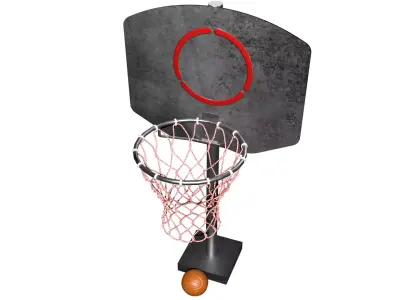 Basketball Hoop Low-poly 3D model 6