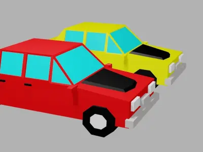 Cars for cartoon Free 3D model