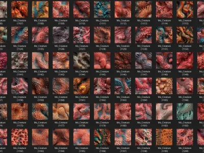 500 Creature skin 8k patterns Vol3  3D model purchase