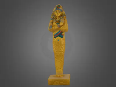 Plastic Egyptian Statue 3D 3D model