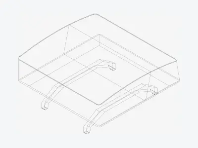 Seat - Ottoman - Simplicity - Type 1 Low-poly 3D model