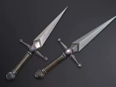 Fantasy Dagger 5  Low-poly 3D model
