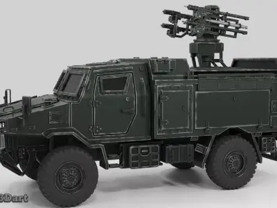 SPZR Poprad Anti-Aircraft Missile System 3D print model