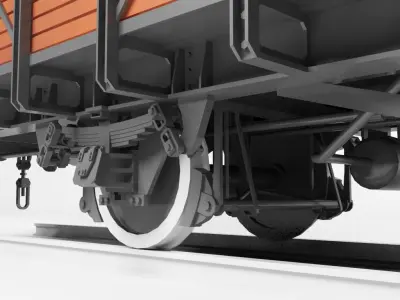 Unio 1937 Boxcar Wagon Free 3D model