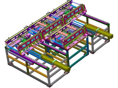 Double transplanter conveyor 3D model