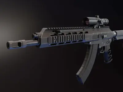 Arak21 MK47 Rifle Low-poly 3D model