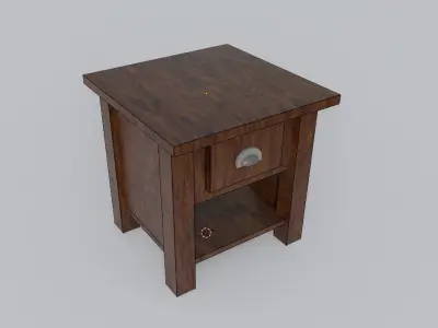 Antique End Table Low-Poly 3D-Model Low-poly 3D model