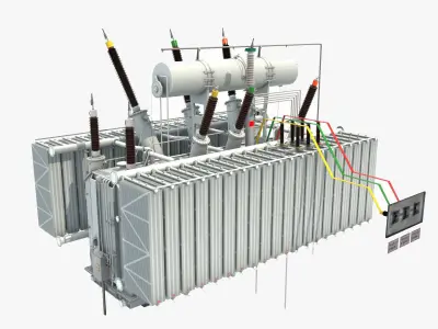 High Voltage Transformer 3D model buy