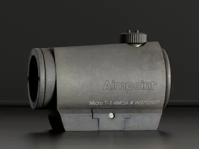 Aimpoint Micro T-1 Game-Ready PBR Low-Poly VR AR 3d model Low-poly 3D model