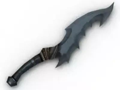 Dagger sword Low-poly 3D model