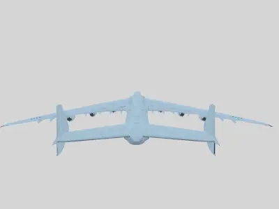 Lowpoly The Antonov An-225 Mriya Low-poly 3D model