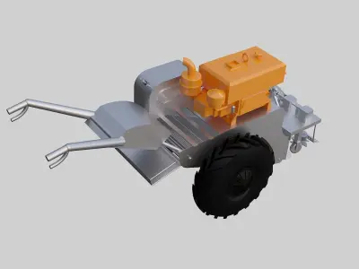 Garlic harvester 3D model