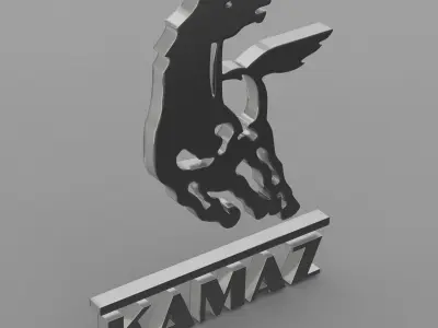 kamaz logo 3D model by 3dlogoman
