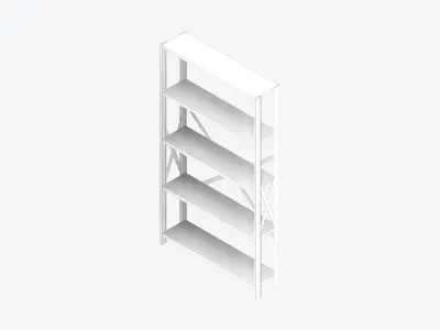 Shelving - Open - Locka - Durable Extra Low-poly 3D model