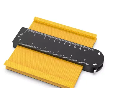 Pack Contour Gauge with Lock Ruler  13 cm 5 inch 3D model