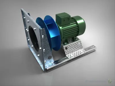Fan Blower with Motor Free 3D model