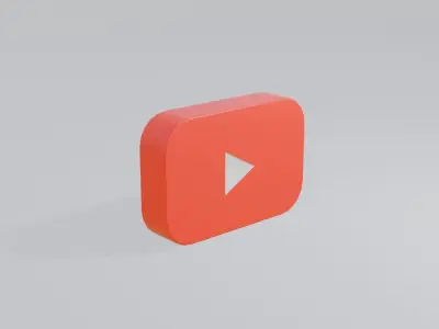 YouTube Logo Low-poly 3D model purchase