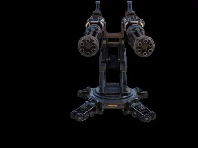 TURRET WEAPON 3D Model Low-poly 3D model