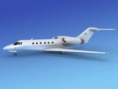 Cessna Citation X Bare Metal 3D model