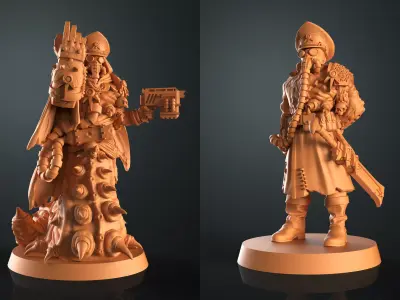 Traitor commander 2 miniatures 3D print model