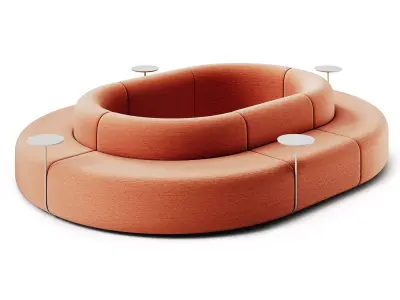 MDD Artico Sectional Sofa Rectangular Set 3D model