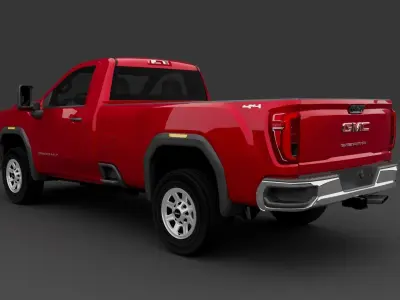 GMC Sierra 3500HD 2022 Low-poly 3D model