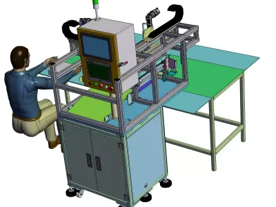 Automatic weighing barcode reader 3D model