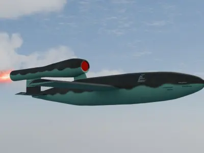 V1 Flying Bomb Low-poly 3D model