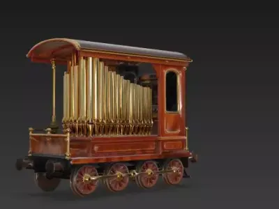 Grand Harmony Organ Wagon 3D Model Low-poly 3D model
