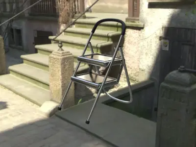 Ladder step in city Low-poly 3D model