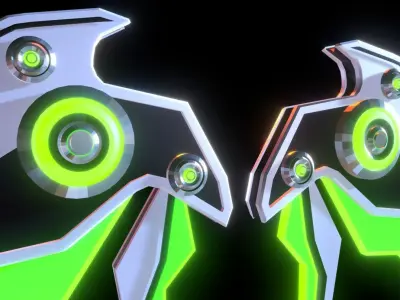 Mechanic Wing Low-poly 3D model buy